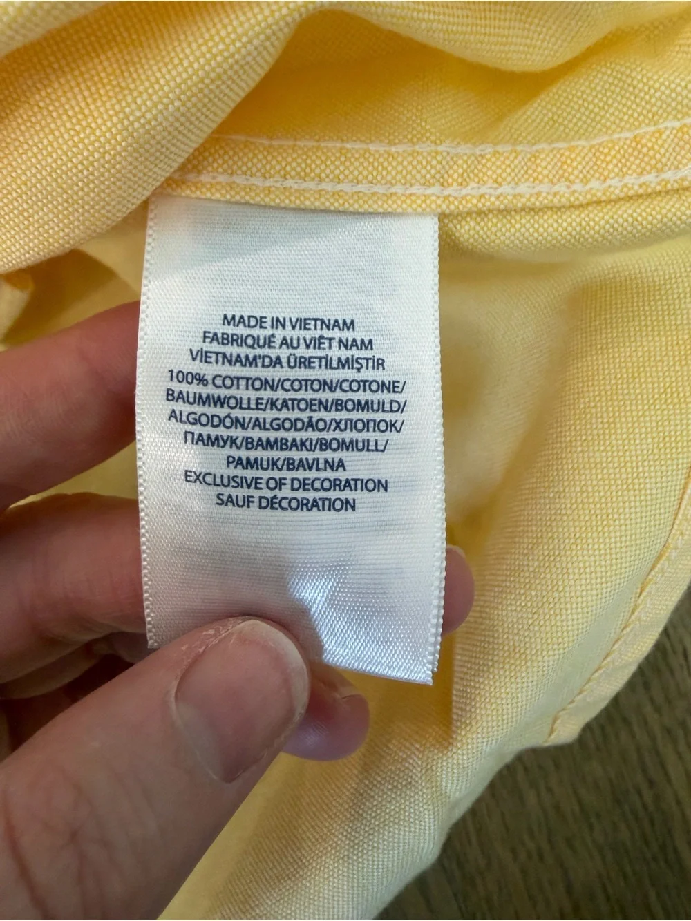 Ralph Lauren Boys' Pale Yellow Button-Down Oxford Shirt